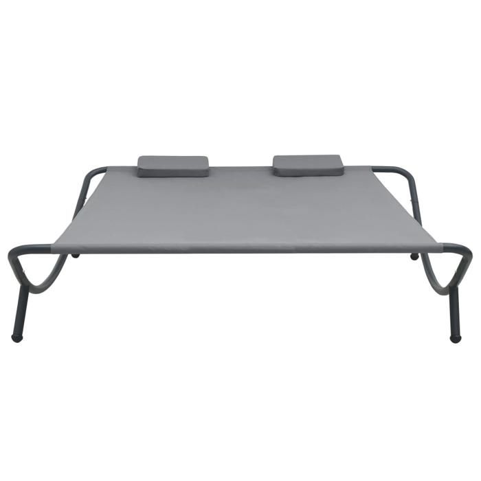 834876& Chaise longue dextérieur - Haut de gamme - Tissu Anthracite