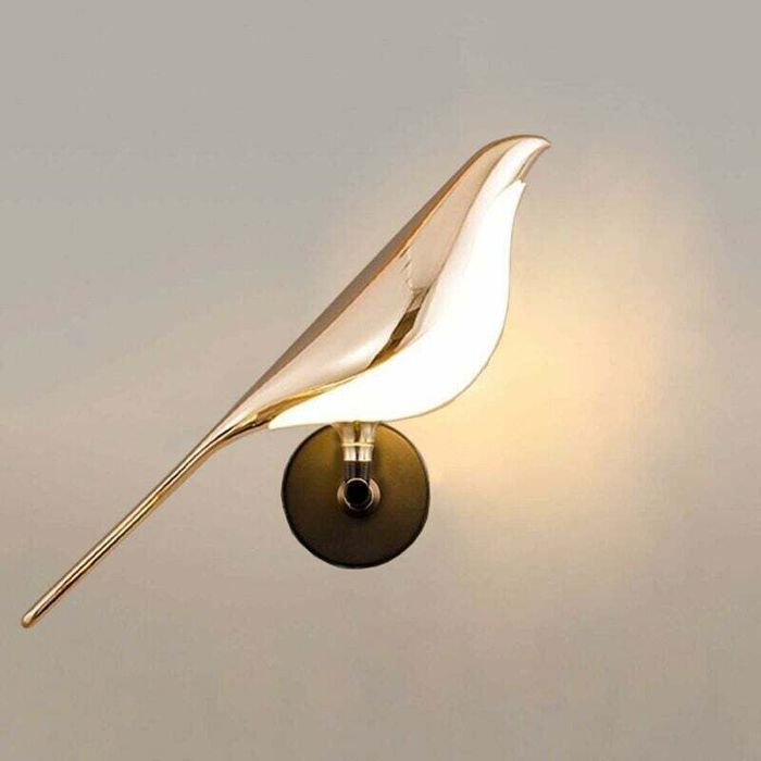 Applique murale LED moderne - MICH - 4000K - Lampe oiseau - Rotation 360° - Éclairage doux - Abat-jour acrylique