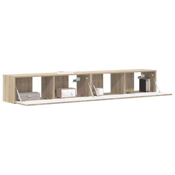 Promo 2026Jeu de Meubles TV mural 2 pcs banc TV meuble hifi vidaxl TABLE TV Sonoma 98x31x29 5cm - M4888581
