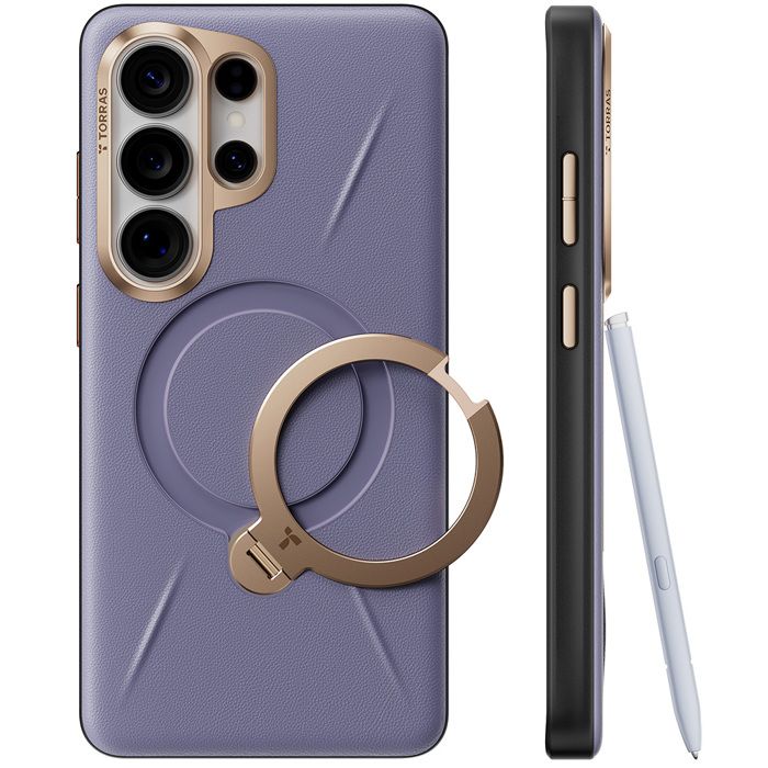 Coque en cuir Torras QPRO Leather Series pour Samsung Galaxy S26 Ultra - Dark Purple