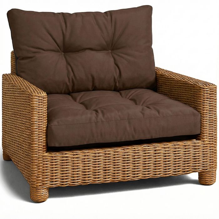 Coussin Lounge Mobilier Jardin Coussin de dossier 40x50 cm - Marron