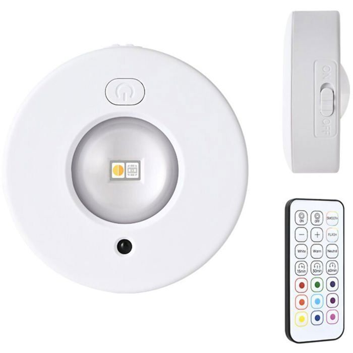 Spot LED Rechargeable USB Veilleuse Cuisine Sans Fil Escalier Placard Couleur Lampe 12 Couleurs Dimmable avec ECLAIRAGE DE MEUBLE