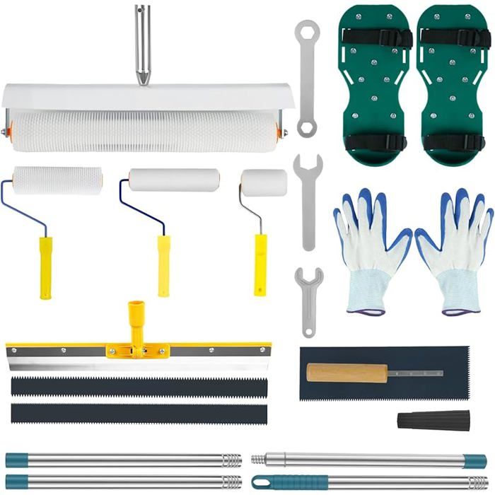 Kit outils de Ciment Autonivelant Kit outils ragréage avec Rouleau Debulleur Ragreage Rouleau Peinture Truelle SLT KIT PEINTURE
