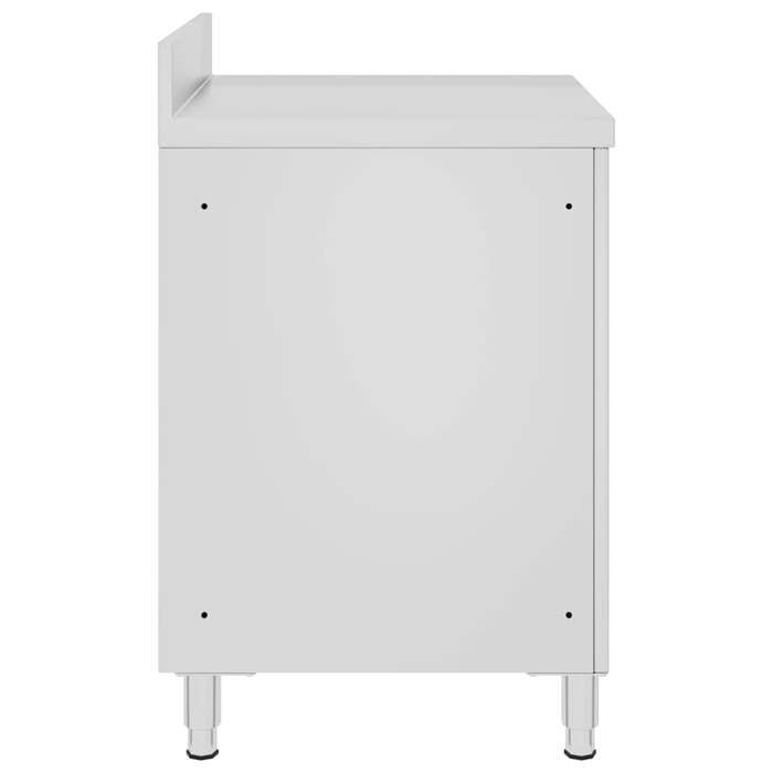 Soldes d’automnePLAN DE TRAVAIL - Table de travail - commerciale avec armoire 60x60x96cm Inox 5281168918748