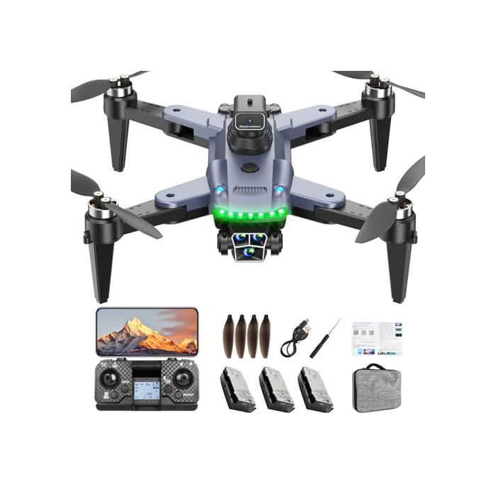 Drone - HYTOBP - S166 - Caméra 4K - 60 min (3 batteries) - Moteur Brushless