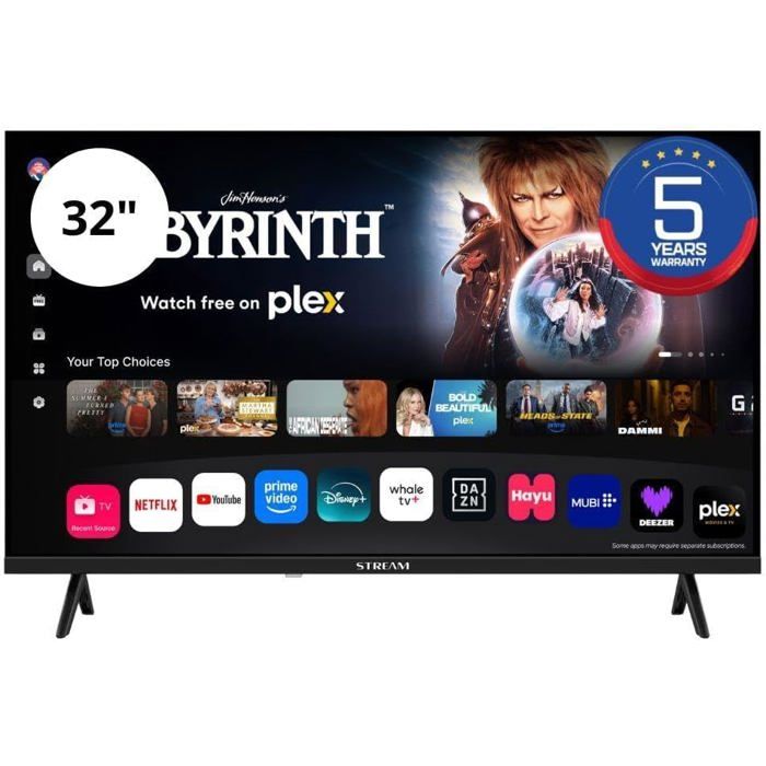 Smart TV Easy Whale 32 Pouces HD Ready Garantie 5 Ans Sans Cadre Miracast Google Assistant WiFi DVB T2 C S2 Mode Hôtel TV HD