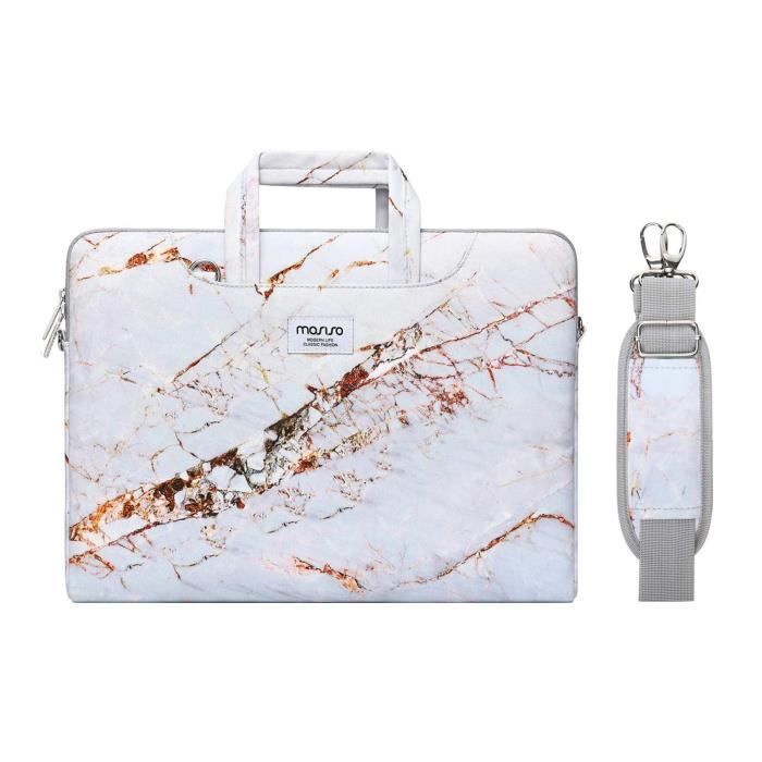 Time Resistance - Sac Bandoulière Cuir Véritable Pour Ordinateur 15" - Fait Main