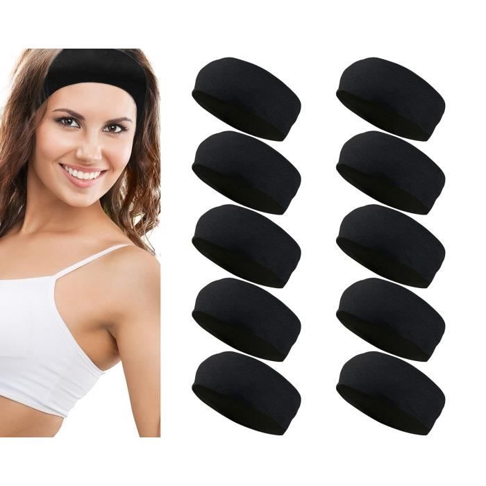 Lot De 7 Bandeaux Antidérapants Femme - Coton Doux Extensible Pour Sport, Yoga Et Course