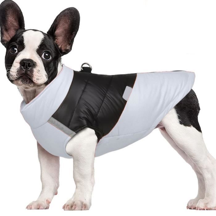 Comparer les prix de Atyhao Manteau de chien Manteau animalerie blouson Gris argenté M pour de poitrine de 40 à 46 cm et de cou de 34 à 38 cm YH004