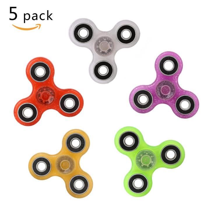 Violet Bangers Spinner Glow in the Dark Silicone Tri-Main Spinner ABS Roulement Jouet