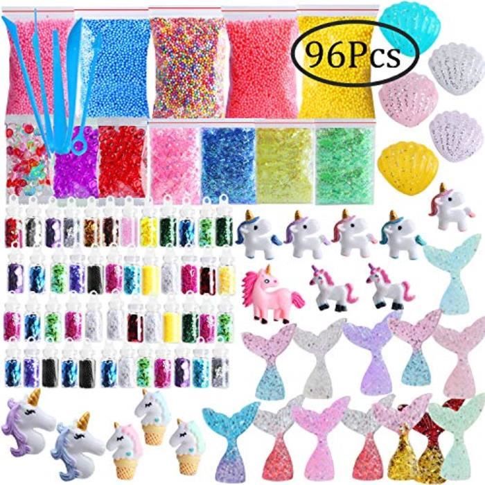Jeu De Coloriage Slan9 Kit De Fournitures De Slime Paquet De 96 Perles De Bol De Poisson Glitter Scintillant Ajouter Des Ingredient Achat Vente Jeu De Coloriage Dessin Pochoir Cdiscount