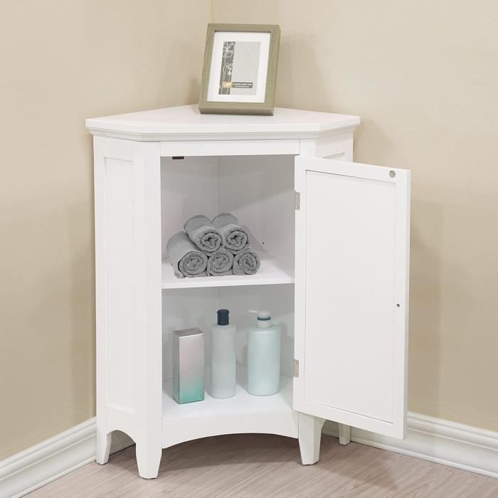 Meuble D Angle Sur Pieds Blanc Commode Salle De Bain Ethan Teamson