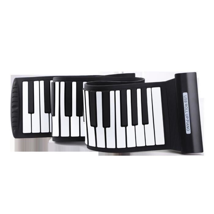 88 Touches Piano Portable en Silicone Souple Enroulable Clavier Piano à