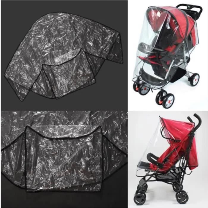 Habillage Pluie Universel Couverture Poussette Transparent tanche