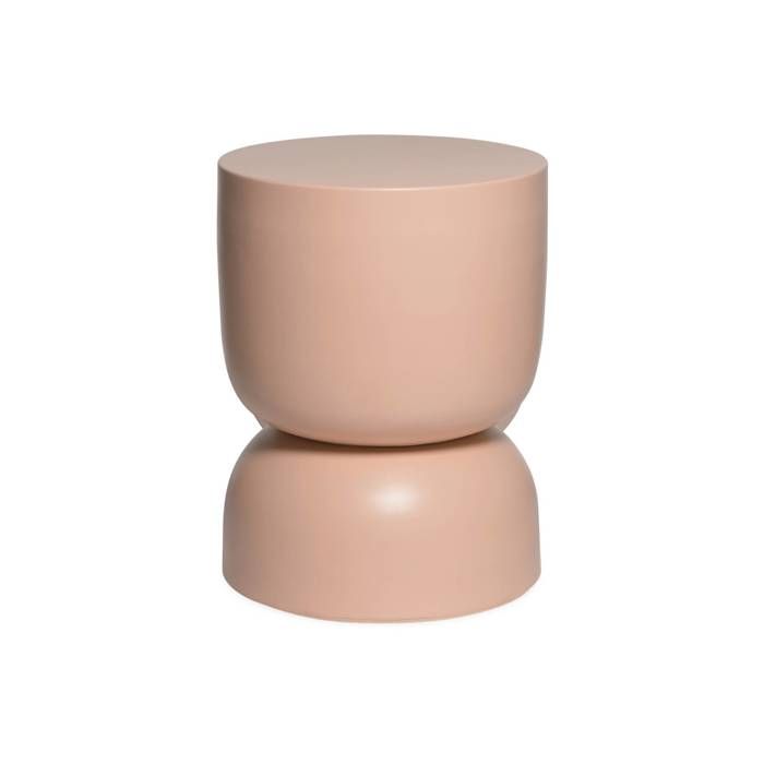 Table dappoint. bout de canapé. table de chevet en métal. rose. Madi Ø32 x H 42cm