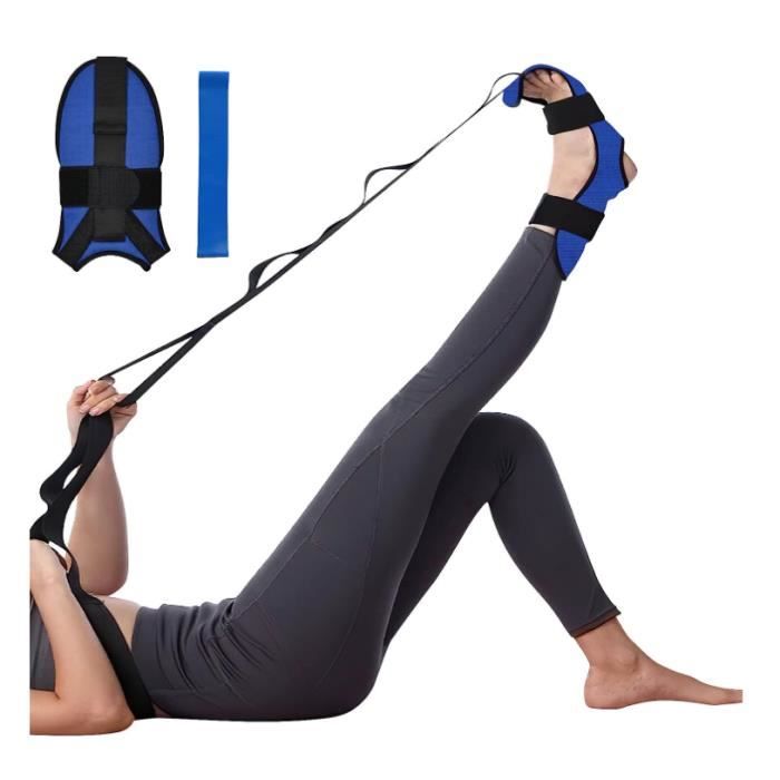 Sangle De Yoga 11 Anneaux Réglables 134cm - Bande élastique étirement Fitness Ballet Rééducation