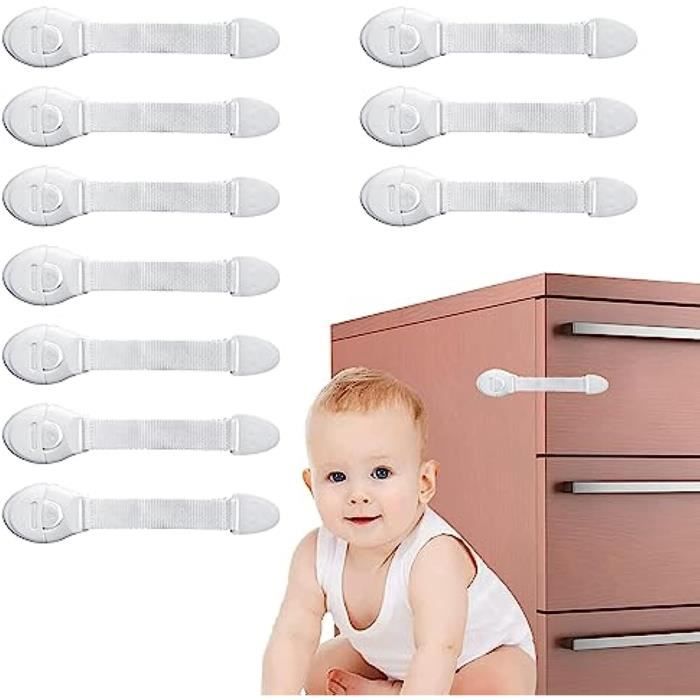 10 PCS Fermeture Serrure Sécurité Infantile Enfant Bébé Pr Placard