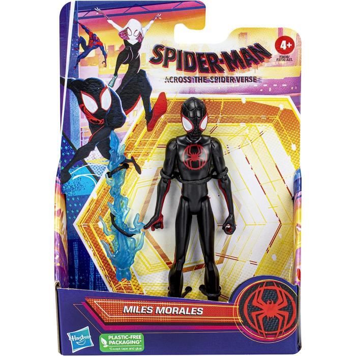 figurine spider man miles morales 15 cm noir et rouge across the spiderverse personnage articule spiderman jouet set garcon 1 cart