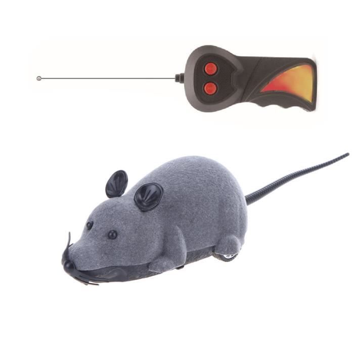 Gris Souris electrique radiocommandee pour chat jouet de simulation telecommande sans fil Cdiscount Jeux Jouets