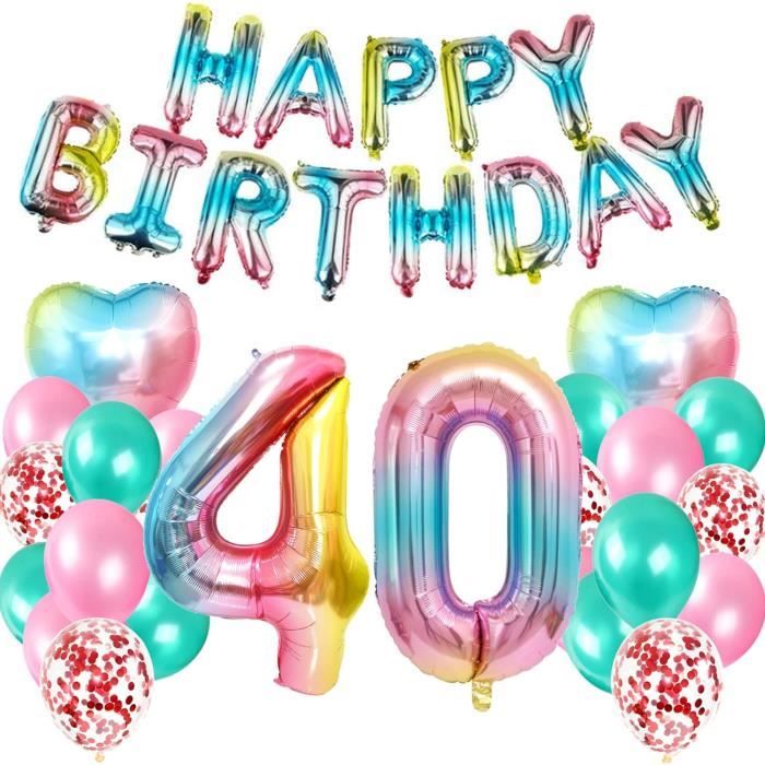 Decoration Anniversaire 40 Ans Femme, Ballon 40 Ans Anniversaire De
