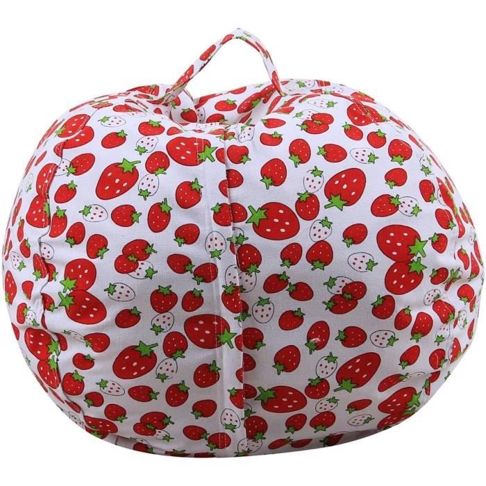 Pouf Rangement Transparent Pour Peluches - 60x60x45 Cm, En PVC, Idéal Pour Ranger Jouets Et Vêtements