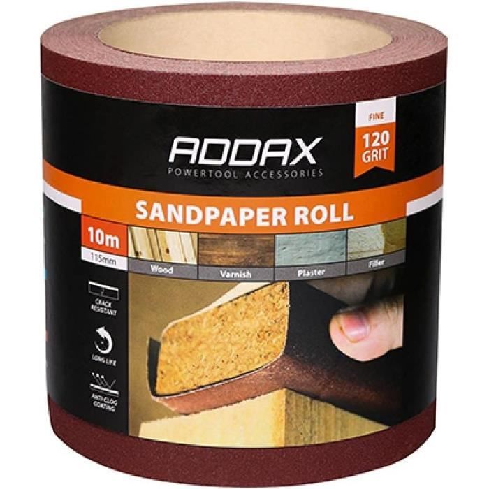 Rouleau De Toile émeri Grain 180 - 95mm X 1m, Abrasif Flexible Pour Ponçage Et Polissage Du Bois, Métal, Verre