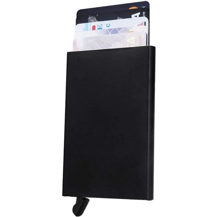 Porte Carte Bancaire RFID Porte Carte de Credit Aluminium Porte Carte Bancaire Automatique Pop up Porte-Cartes de Crédit Mince Porte-Cartes Pop-up Porte Cartes de Crédit Metallique