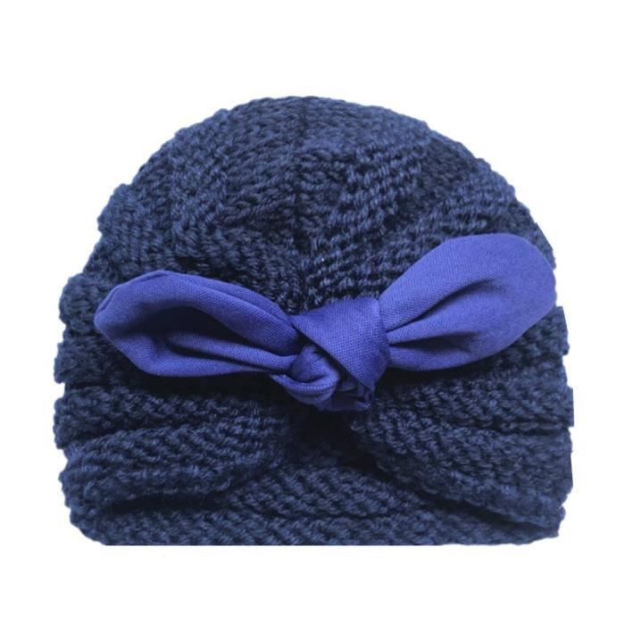 Bonnet Bébé Double Pompon Tricoté - Pour Garçon/fille 0-12 Mois, Chaud Pour L'hiver