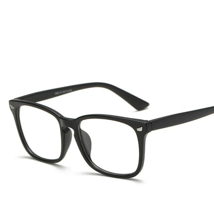 Monture de Lunette de Vue Femme Fille Vintage Noir Givre Achat Vente lunettes de vue Monture de Lunette de Vue Femme Fille Vintage Mixte Adulte Cdiscoun