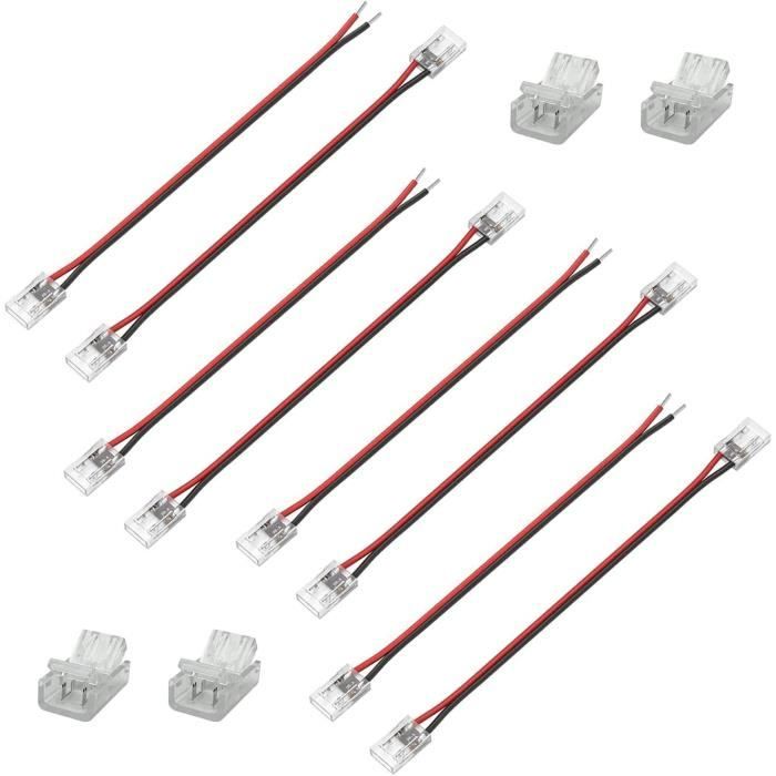 12PCS 3528 2835 2 pin Connecteur LED Bande Flexible Câble