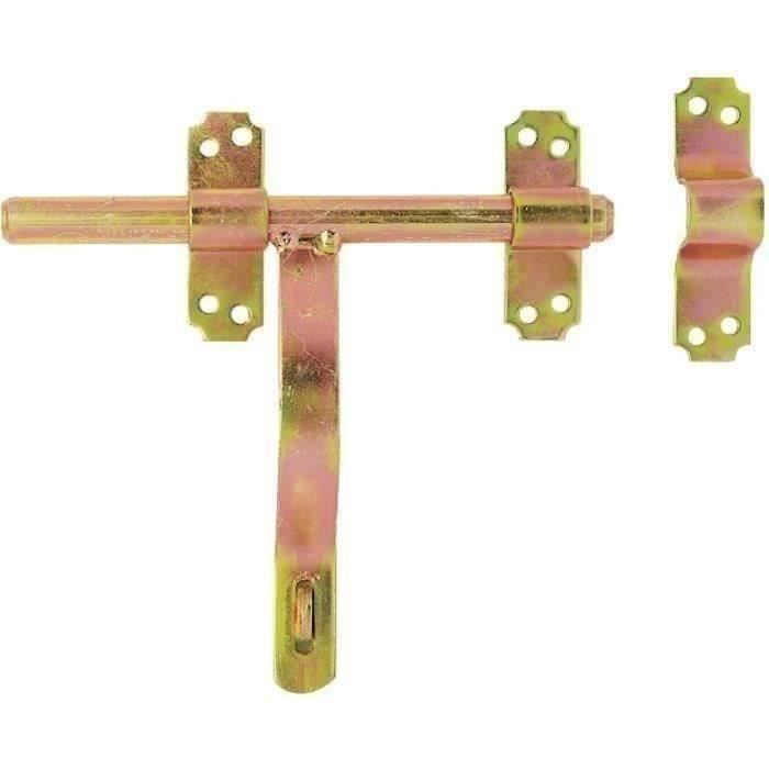 Verrou vervelle gâche porte-cadenas 16 zingué blanc