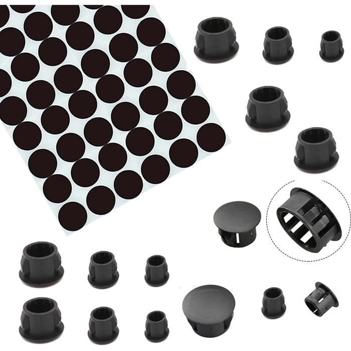 Lot De 16 Bouchons Noirs 6mm - Pour Trous 5,5 à 5,8mm - Idéal Bricolage