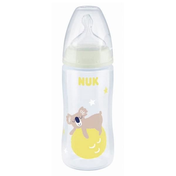 Biberon Nuk First Choice+ Temperature Control Nuit +0m Koala 300ml - Bébé - Jaune - Plastique - Lent - Mixte