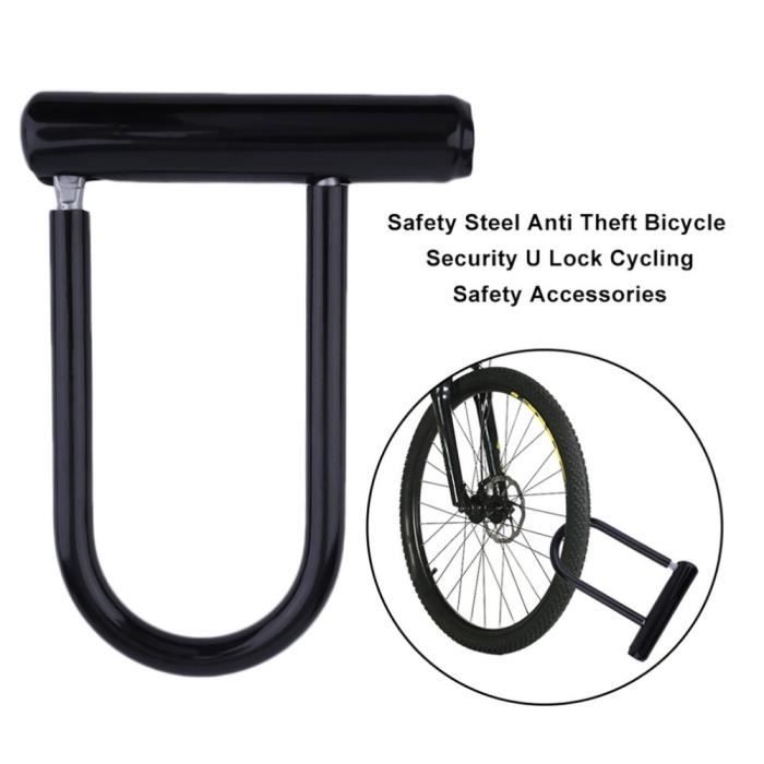 Antivol vélo,Vélo universel U Lock acier vtt vélo de route vélo serrure  sécurité acier Anti vol u locks avec support de montage - Cdiscount Sport