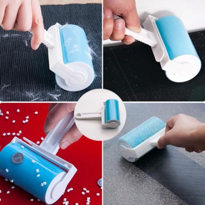 Brosse Anti Peluche Anti Poils Rouleau Adhesif Poil Vetement Rouleau Anti Peluche Brosse Collante Rouleau Avec Couvercle Bleu Cdiscount Electromenager