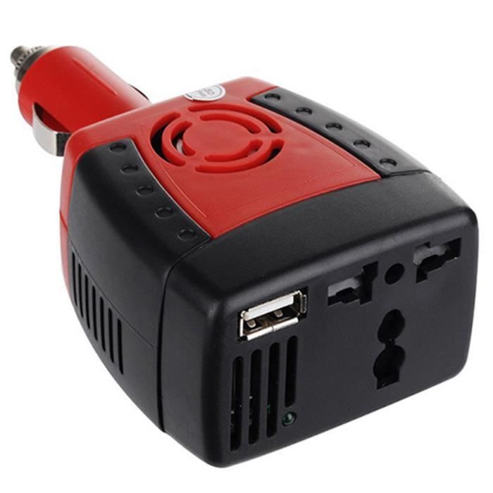 chargeur de voiture 150W convertisseur de voiture auto pour alimentation multifonction pour voiture avec chargeur USB onduleur universel de voiture
