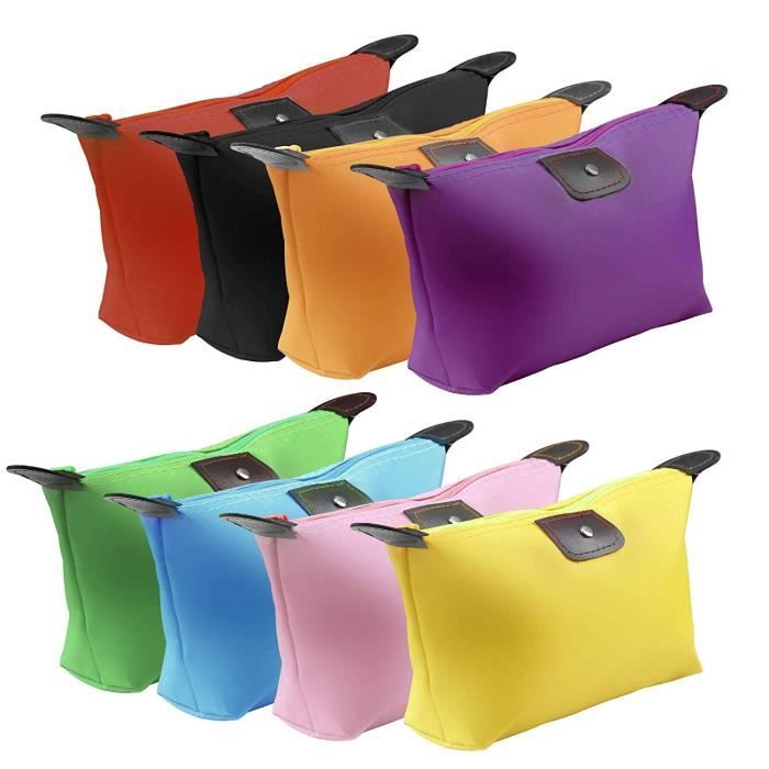 Trousse De Maquillage Voyage étanche - Mini Format 16x10x7 Cm, 5 Compartiments, Polyester, Poignée - Idéale Sac à Main, Valise