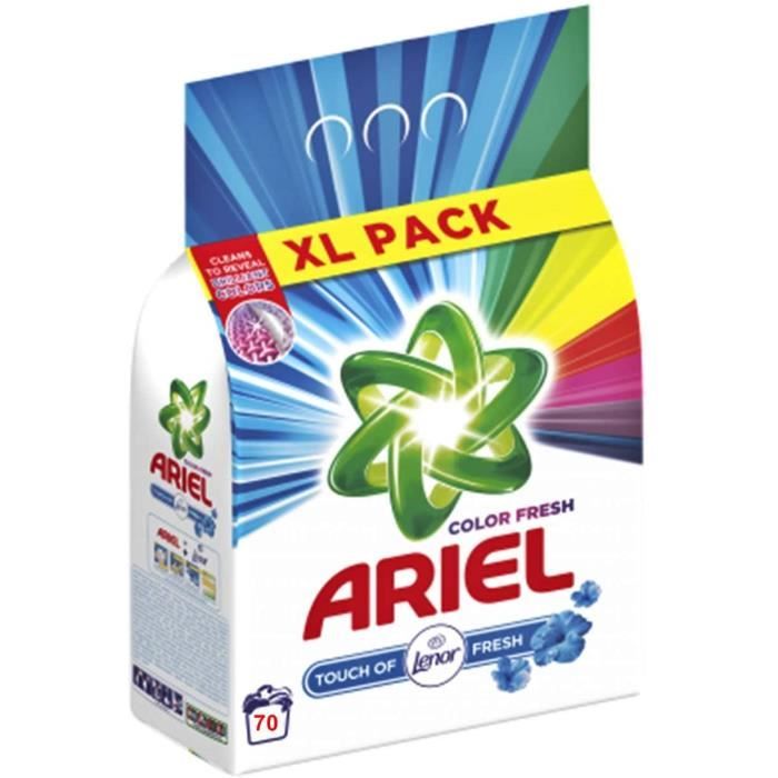 Ariel Touch Of lenor Fresh Lessive En Poudre 70 Lvages 5,25Kg[443] -  Cdiscount Electroménager