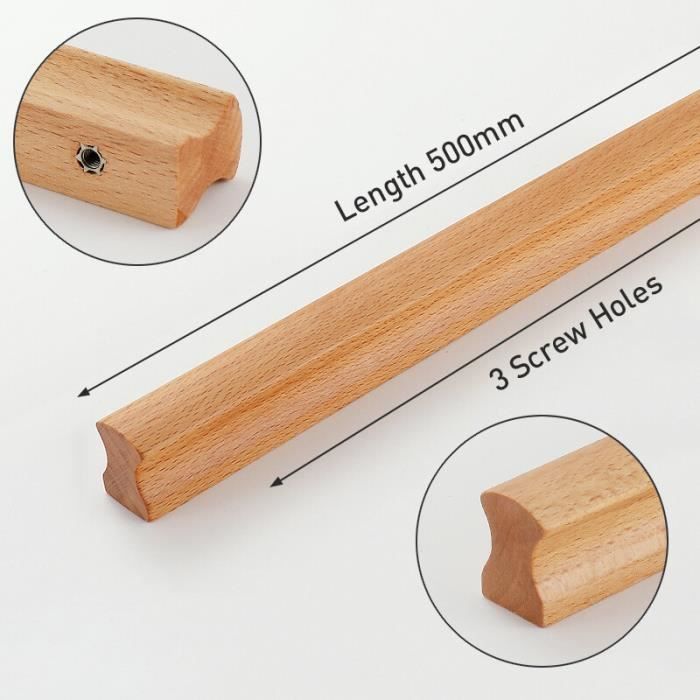 Quincaillerie meuble,poignées de meubles en bois,longues pour armoires