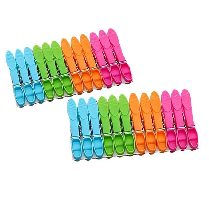 XUSSMM Lot de 96 pincettes et linges en plastique 4 couleurs pour corde à linge, pinces solides avec ressort durable, pour vêtements, jeans, chaussettes et photos XUSSMM Lot de 96 pincettes et linges en plastique 4 couleurs pour corde à linge, pinces solides avec ressort durable, pour vêtements, jeans, chaussettes et photos