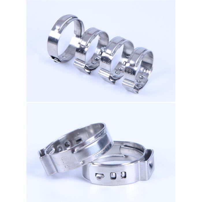 Colliers De Serrage à Oreille Unique – Lot De 25 – Acier Inoxydable 304 – Diamètre 11,3 Mm – Pour Tuyauterie, Bricolage - 9