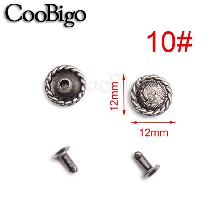 9mm Clous En Forme De Pyramide Carrée Métal Rivets Fixation Pour Maroquinerie Vêtements Vestes