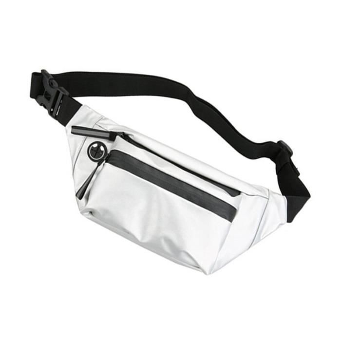 Sac banane,Imperméable à l'eau femme taille sac Fanny Pack mode poitrine sac  à bandoulière en plein air - Type B Silver waist bag - Cdiscount Bagagerie  - Maroquinerie