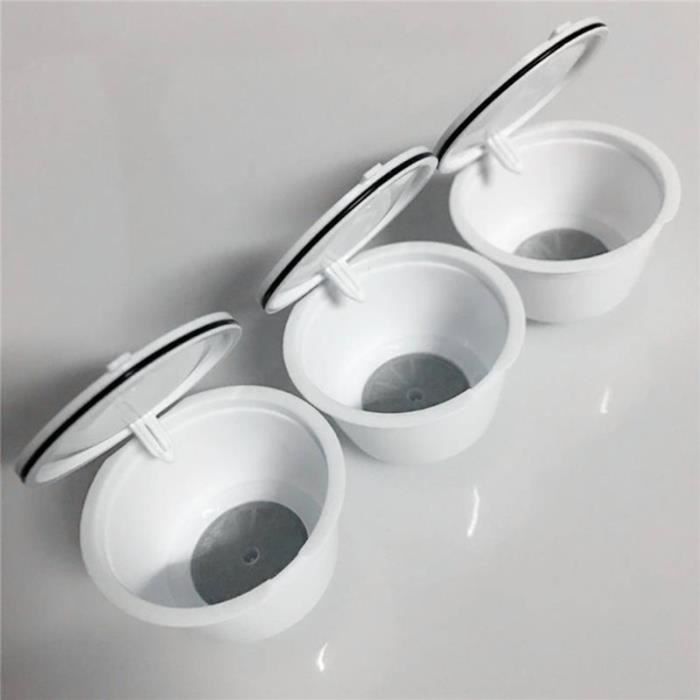 tasses rechargeables en acier inoxydable pour dosettes de café adaptées à la cafetière Dolce Gusto(blanche),Capsules expresso réutilisables, Capsule de café Café Tasse réutilisable en acier ino tasses rechargeables en acier inoxydable pour dosettes de café adaptées à la cafetière Dolce Gusto(blanche),Capsules expresso réutilisables, Capsule de café Café Tasse réutilisable en acier ino