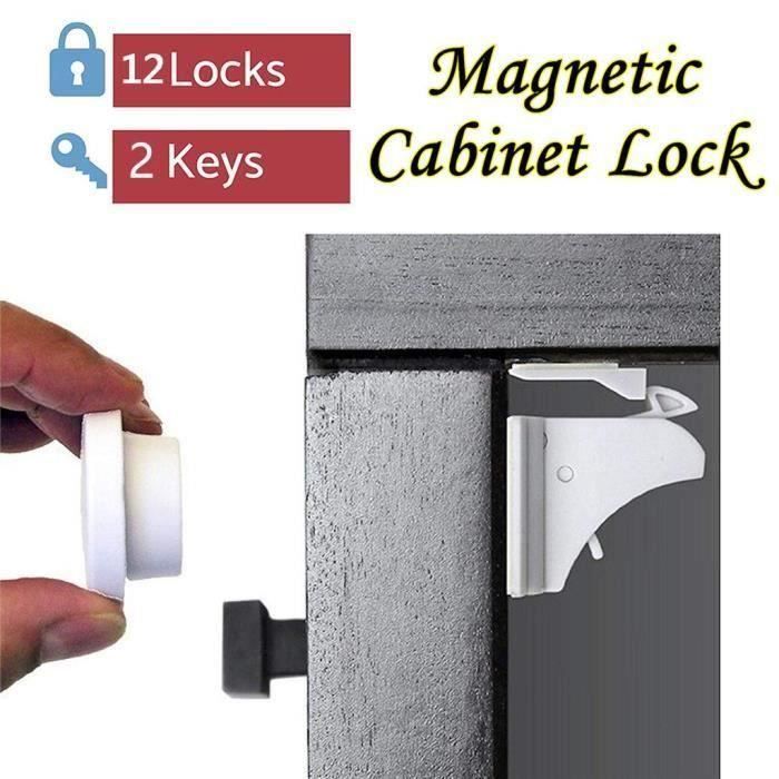 Lot De 10 Verrous De Sécurité Enfant Quorvex - Pour Tiroirs, Placards Et Frigo, Protection Facile à Installer