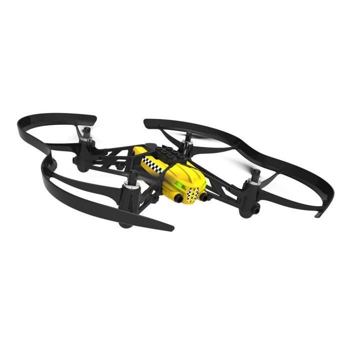 drone parrot airborne cargo voyage - noir/jaune - télécommandé - 14 ans - 9 min d'autonomie