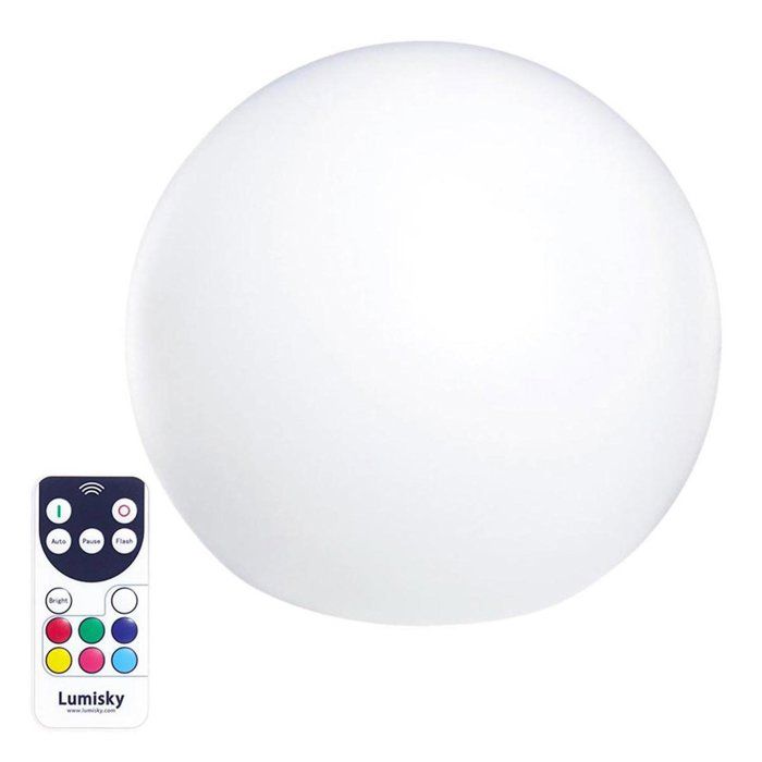 Boule lumineuse flottante - LUMISKY - BOBBY C60 - LED multicolore dimmable - Télécommande - Recharge induction - Ø60 cm