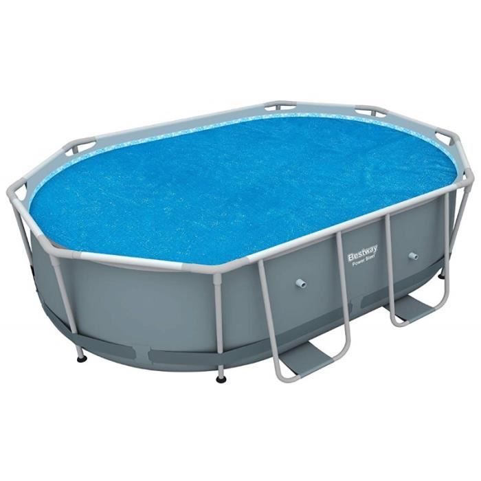 Bache Piscine A Bulles 5 29x 2 50m Pour Piscine Ovale Steel Frame Pool Bestway 5 49x 2 74m Achat Vente Bache Couverture Bache Piscine A Bulles 5 29x Cdiscount