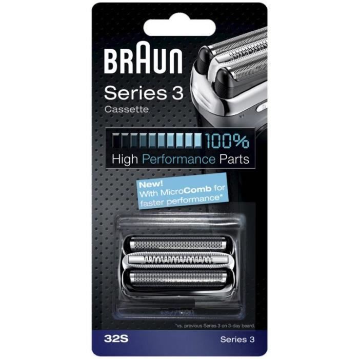 Rasoir électrique BRAUN 32S - Tête lavable - Batterie rechargeable
