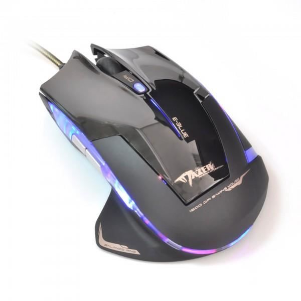 Souris Gamer optique filaire Mazer Type-r Gaming – E-BLUE – Noir – 2400 dpi – 6 touches